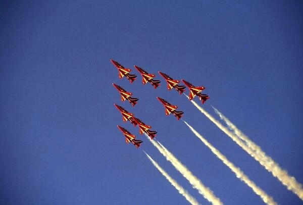 BAe Systems Hawks RAF Red Arrows climb Scampton 1989