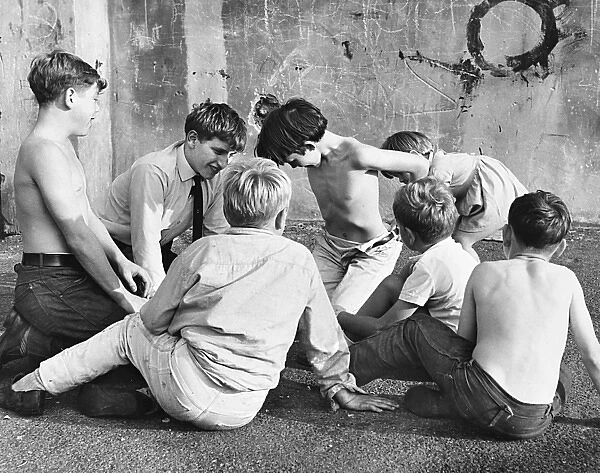Boys playing in street, Balham, SW London