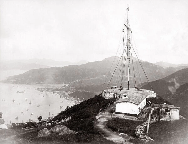 c. 1880s China - signal station, The Peak, Hong Kong