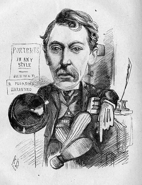 Caricature of Henry Pettitt, British actor and dramatist
