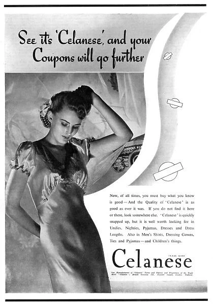 Celanese fabric advert, 1941