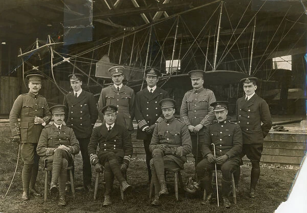 Central Flying School, Upavon, January 1913. From left: ?