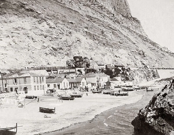 Fishing boats, Catalan Bay Gibraltar, c. 1890