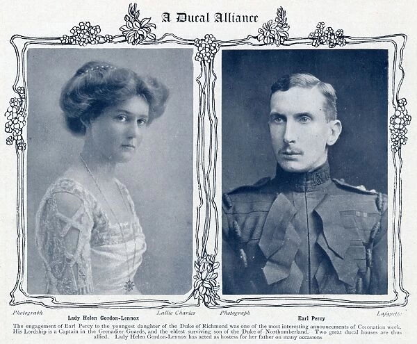 Lady Helen Gordon-Lennox & Earl Alan Percy engagement 1911