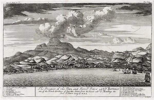 Martinique: view of Saint Pierre from the sea Date: 17th century