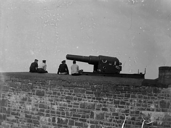 Palliser cannon, Stack Rock, Milford Haven, West Wales