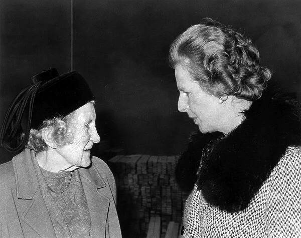 Prime Minister Margaret Thatcher with Dowager Lady St. Levan