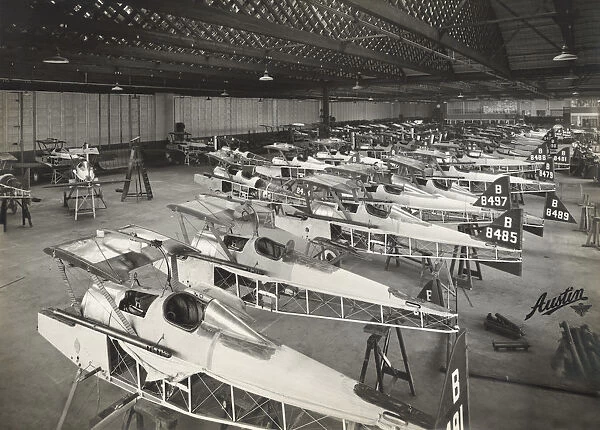 RAF SE-5a. Royal Airforce Se-5A Aircraft under Construction by Austin During