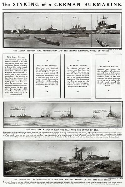 Sinking of a German submarine by G. H. Davis