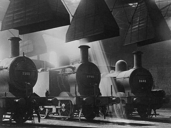 Steam trains in Kentish Town Train Sheds