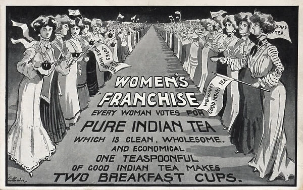 Suffragette Womens Franchise Tea Ad