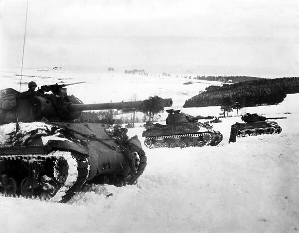 US tanks during Battle of the Bulge