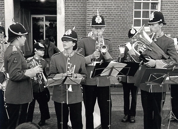 Young bandsmen in uniform