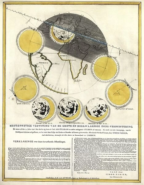 Historical artwork of a solar eclipse