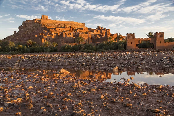 Africa, North Africa, Morocco, Souss-Massa-Draa, Ait Benhaddou. Relected inwater
