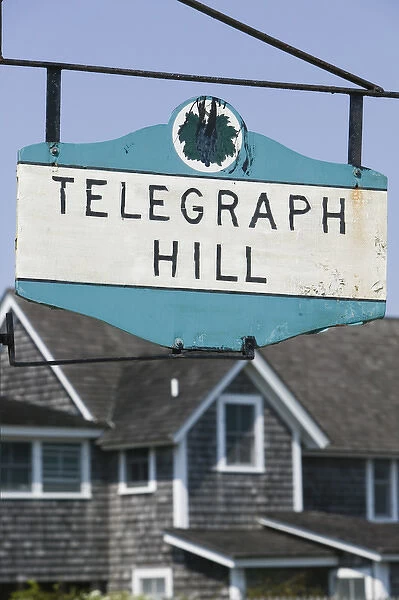 USA-MASSACHUSETTS-Marthas Vineyard-East Chop: Telegraph Hill Sign