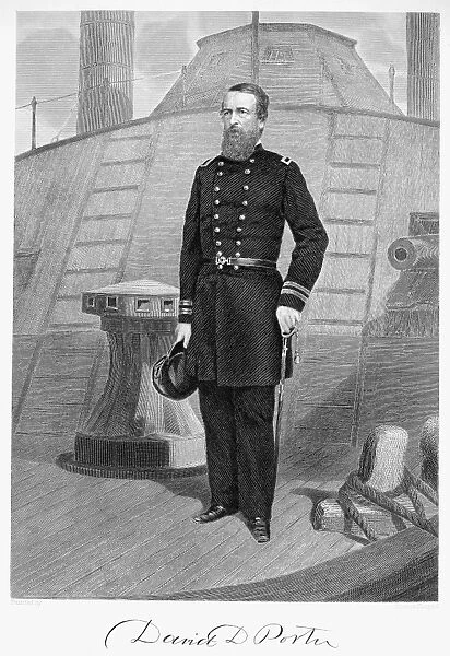 DAVID DIXON PORTER (1813-1891). American naval officer. Steel engraving, 1863, after a painting by Alonzo Chappel