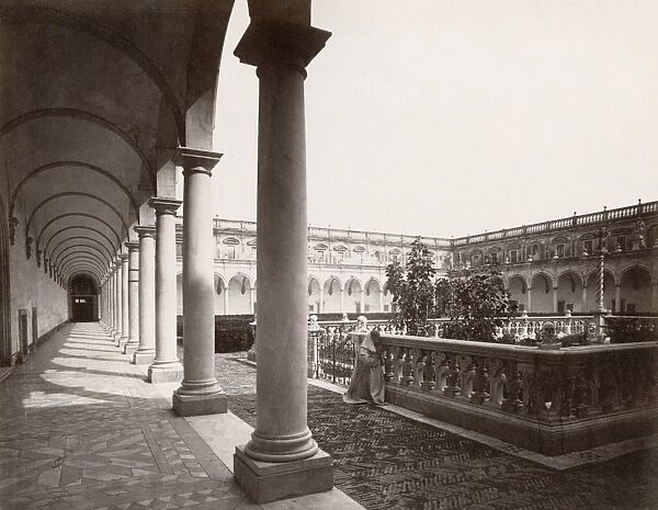 ITALY: NAPLES. The Cloisters of the Certosa di San Martino in Naples, Italy