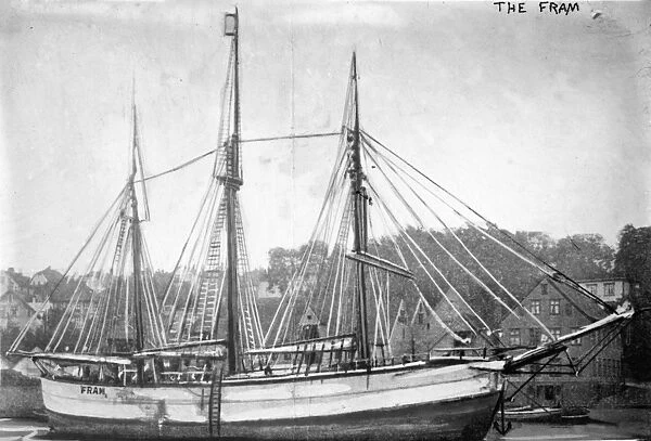 SHIP: THE FRAM. The sailing ship Fram, which explorer Roald Amundsen took
