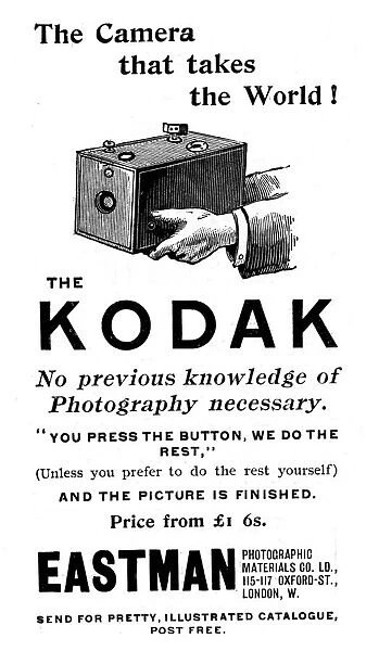 Advertisement for Kodak cameras from The Illustrated London News, 16 September 1893