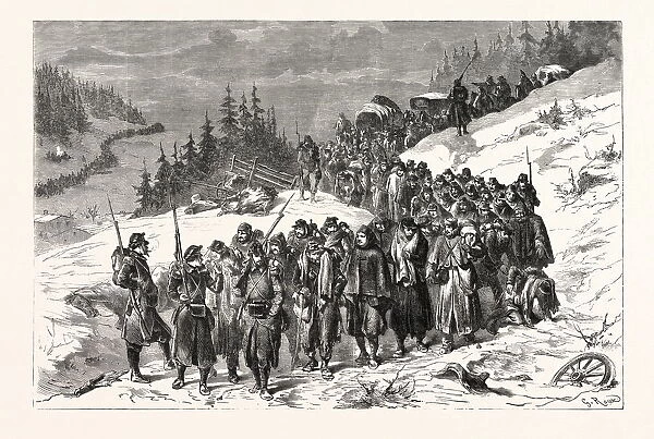 Franco-Prussian War: French Soldiers Escorted by Swiss Military in the Jura the 3