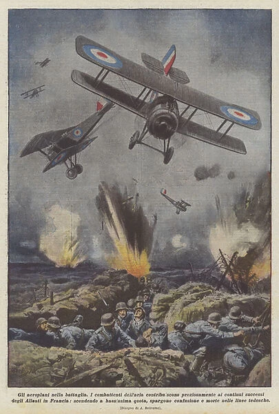 The Airplanes in the Battle (Colour Litho)