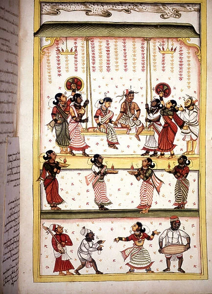 Bridal feast Page from the manuscript (ms. 8300) 'History of Mogol'