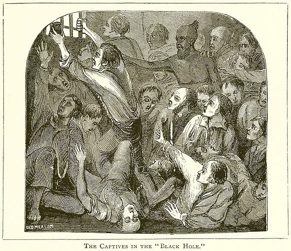The Captives in the 'Black Hole'(engraving)