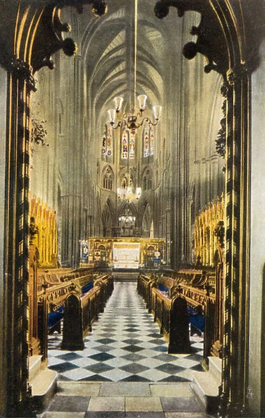 Choir from under the organ loft, Westminster Abbey, London (photo)