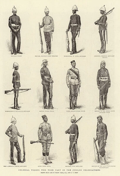 Colonial Troops who Took Part in the Jubilee Celebrations (litho)