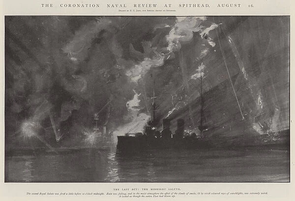 The Coronation Naval Review at Spithead, 16 August (litho)