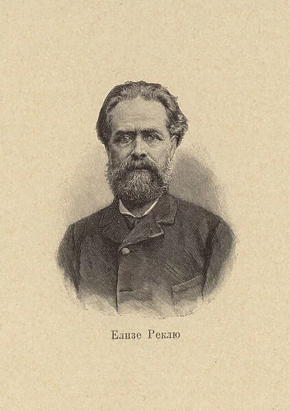Elisee Reclus, French geographer, historian, anarchist (litho)