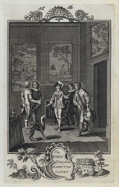 The Kings Escape from Hampton Court (engraving)