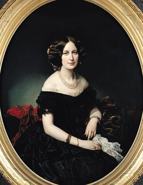 Portrait of the Baroness of Weisweiller, 1853 (oil on canvas)