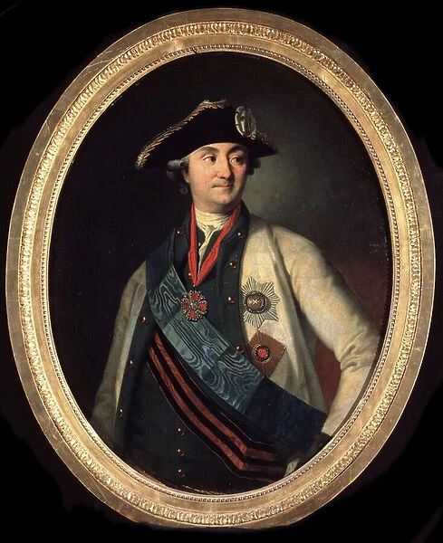 'Portrait du comte Alexei Grigorievitch Orlov (1737-1808), commandant des Forces navales russes'(Portrait of the commander-in-chief of the fleet Count Alexey Grigoryevich Orlov of Chesma (1737-1808)