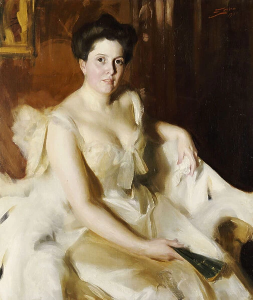 Portrait of Mrs de Ver Warner (oil on canvas)