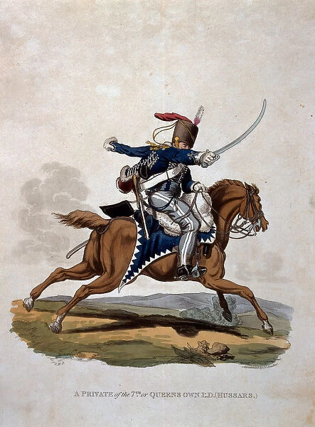 A Private of the 7th, or Queens Own Hussars, from