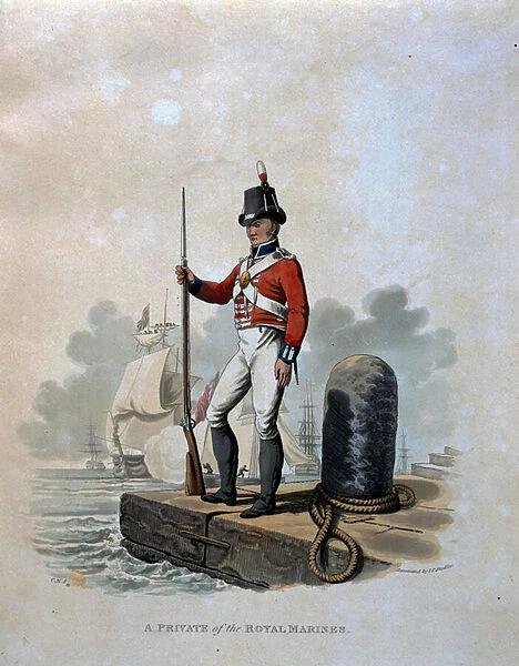 A Private of the Royal Marines, from Costumes of the Army of the British Empire
