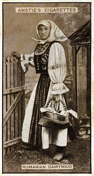 A Romanian Dairy Maid, after a late 19th century photograph, 1925 (litho)