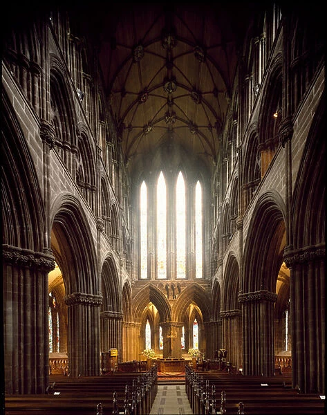 View of the interior of Glasgow Cathedral, 12th century (photography)