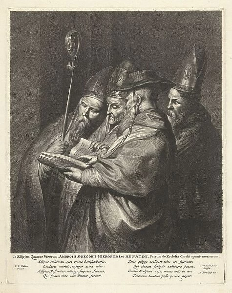 Four Church Fathers Saints Ambrosius Gregorius