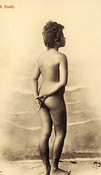 Nude standing women 1905 postcards Black white photographs