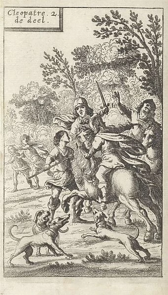 Warring soldiers on two galleys, Abraham Dircksz Santvoort, Gerrit van Goedesberg, 1667