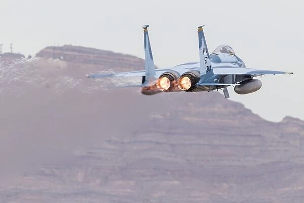 An aggressor F-15C Eagle of the U. S. Air Force taking off