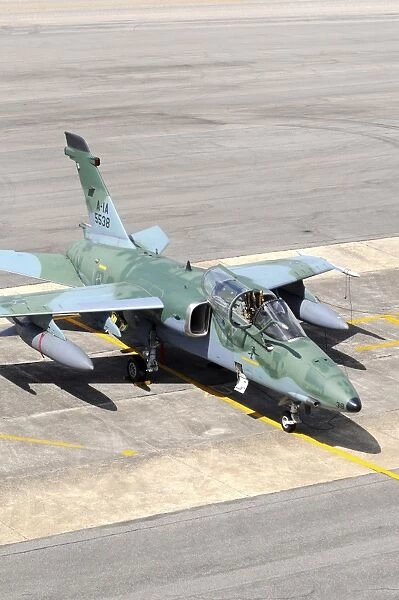 Brazilian Air Force A-1A (AMX) aircraft parked at Natal Air Force Base, Brazil