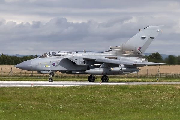 A Royal Air Force Tornado GR4 preparing to take off