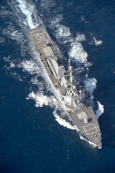 USS Stout transits the Mediterranean Sea