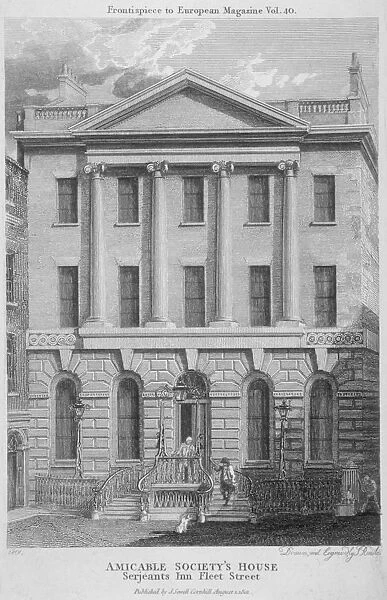 Amicable Society for a Perpetual Assurance Office, Serjeants Inn, Fleet Street, London, 1801