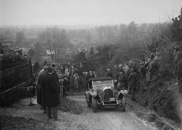 Bentley of FE Elgood competing in the MCC Exeter Trial, Ibberton Hill, Dorset, 1930