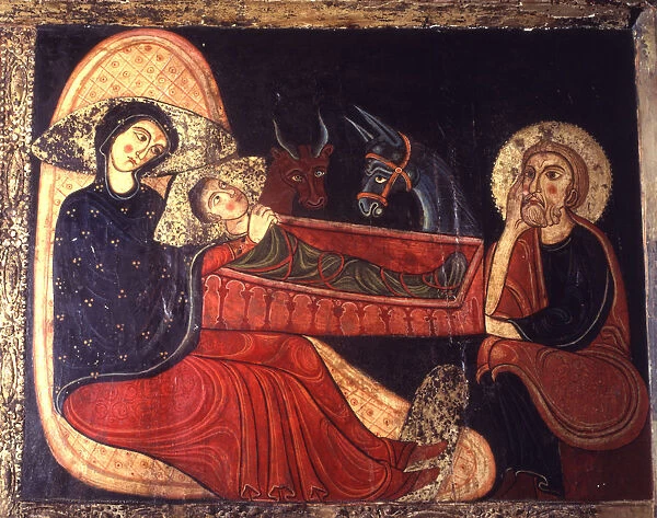 Birth, detail of the Avia Front, from the Church of Saint Mary of Avia in Berguedà